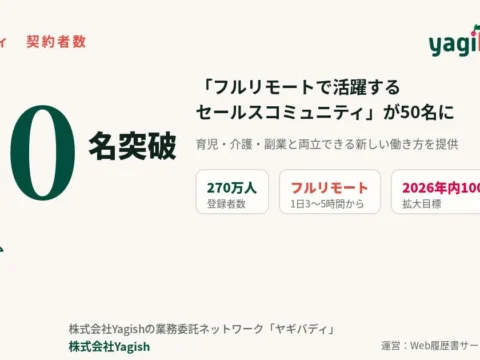 フルリモートで活躍！育児・介護・副業と両立できる「ヤギバディ」のフリーランスセールスネットワークが50名突破