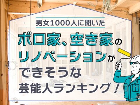 ボロ家・空き家をリノベできそうな芸能人ランキング、ヒロミが571票で1位に